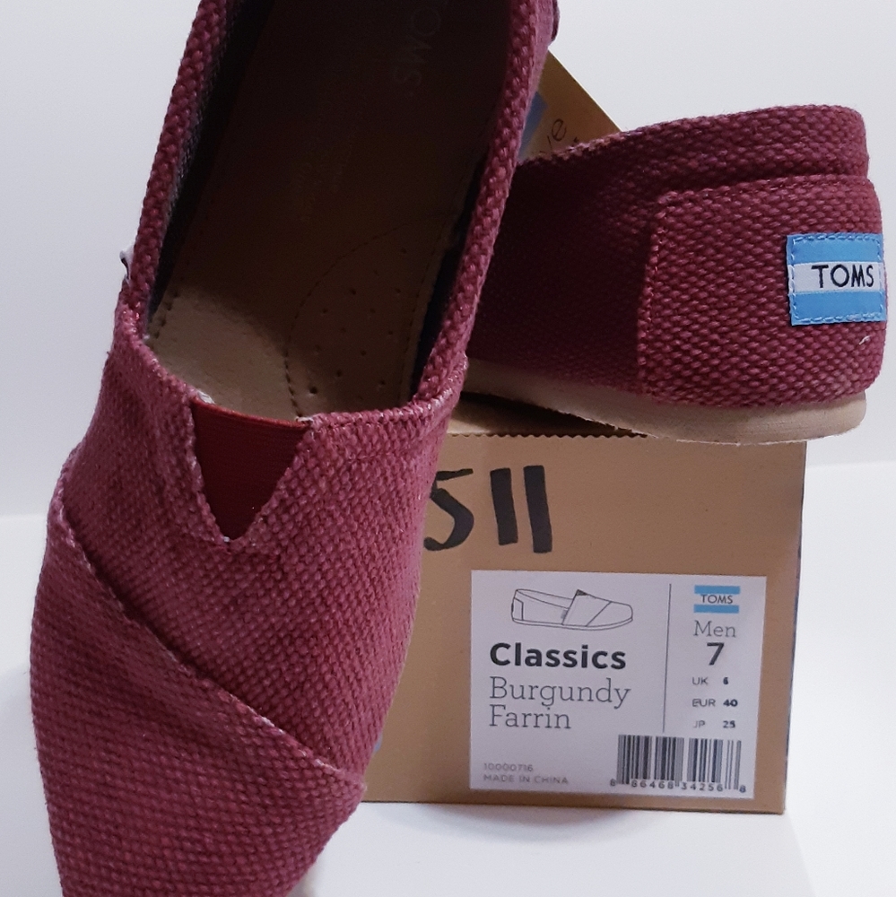 TOMS Burgundy Farrin Men's Classics